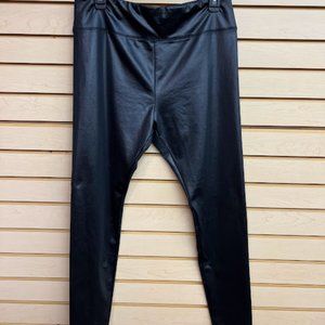 Black pleather leggings